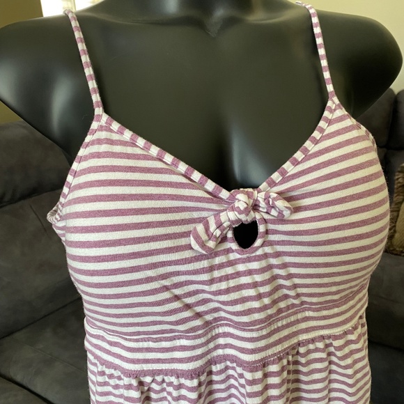 La Vie en Rose Striped Lounge Cami w/ Built-in Bra – Size XXL - Picture 3 of 13